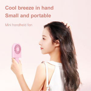 <span class=keywords><strong>Ventilateur</strong></span> de refroidissement USB portable F2306 <span class=keywords><strong>avec</strong></span> batterie rechargeable de 800 mAh, style crème glacée mignon pour enfants, trois vitesses de vent - Product Image 1