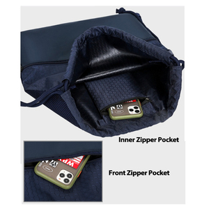 Oem 졸라매는 끈 배낭 모칠라 지퍼 포켓 라이트 백팩 캐주얼 스포츠 피트니스 가방 옥스포드 방수 가방 그리기 끈 가방 - Product Image 4