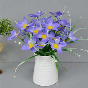Bouquet d'orchidées artificielles Dongchen Crafts, fleurs en soie, style pastoral, décoration d'intérieur, arrangement en vase - Product Image 1