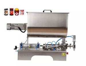 Máquina de Llenado y Mezcla Semiautomática Neumática de Pistón para Líquidos Viscosos con Tolva Grande para Miel Líquida - Product Image 1