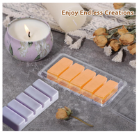Boîte à bougies en PVC transparent avec logo personnalisé, emballage en plastique transparent pour bougies parfumées, vente en gros