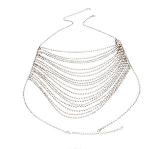 Sexy Nightclub Bikini sujetador <span class=keywords><strong>cadena</strong></span> pezón <span class=keywords><strong>Piercing</strong></span> Rhinestone cuerpo <span class=keywords><strong>cadena</strong></span> lujo multicapa pecho <span class=keywords><strong>cadena</strong></span> mujeres - Product Image 5