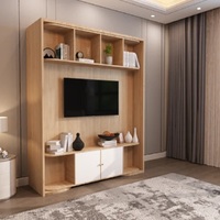 Cama de pared giratoria multiusos para ahorro de espacio, con armario de TV