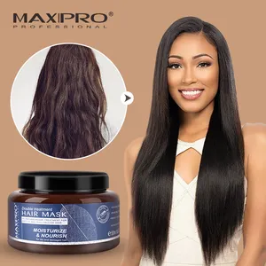 Maxipro label privé double traitement kératine masque capillaire hydratation en profondeur collagène crème capillaire réparatrice en profondeur soin des cheveux