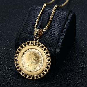 Yunnique – collier avec pendentif tête de Lion plaqué or en acier inoxydable, avec strass, bijoux de fête pour hommes - Product Image 4