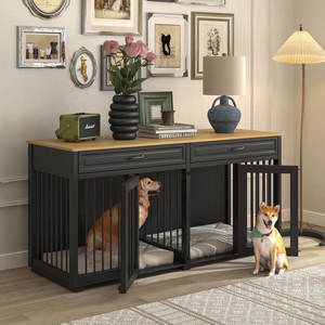 Jaula de Madera para Perros de Diseño Nuevo, Caja para Perros, Mueble para Dormir, Caseta Duradera para Mascotas, Casa Moderna para Cachorros - Product Image 1