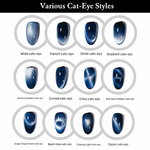 Ensemble de vernis gel Galaxy Chameleon Cat Eye, 20 couleurs magnétiques multicolores, gel à effet de changement de couleur avec nuancier pour la sélection des salons de manucure - Product Image 5