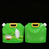 Pochette à fond plat avec poignée, impression personnalisée, scellage sur huit côtés, pour l'emballage des grains de riz
