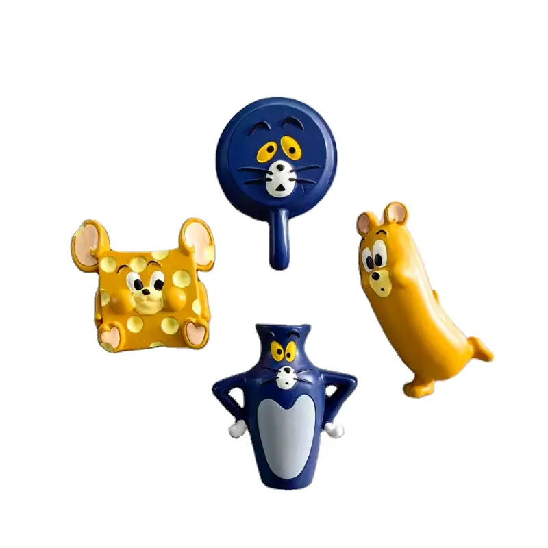 Mới Sáng Tạo Tom Và Jerry 3D PVC Tủ Lạnh Nam Châm Đáng Yêu Trẻ Em Phim Hoạt Hình Tủ Lạnh Nam Châm