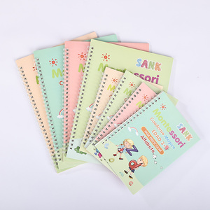Cuaderno <span class=keywords><strong>de</strong></span> Práctica <span class=keywords><strong>de</strong></span> Escritura Reutilizable con Espiral para Niños, con Cubierta <span class=keywords><strong>de</strong></span> Papel para Uso Educativo - Product Image 3