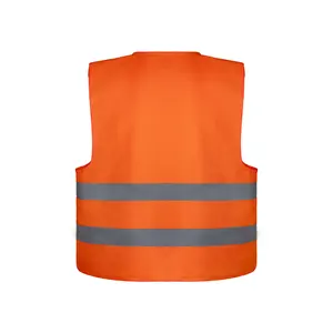 مرحبا فيس ملابس العمل سترة السلامة البرتقالية ENISO20471 chaleco reflectante OEM/ODM لسلامة البناء مع طباعة شعار مخصص