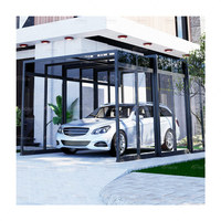 Abri de voiture contemporain en polycarbonate pliable, mobile et rétractable, écologique, pour hôtel et appartement
