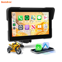 Sistema de Navegación para Motocicleta Bestsonic de 5 Pulgadas, TPMS Inalámbrico, Android Auto, GPS, Resistente al Agua IP67, Pantalla Táctil HD, Bluetooth, Siri
