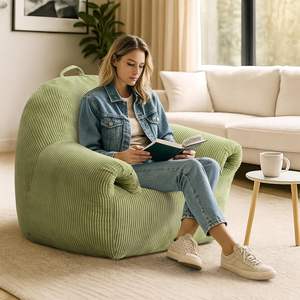 เก้าอี้บีนแบ็กหรูหราทันสมัยที่มีพื้นนุ่มขนาดใหญ่และโซฟาขี้เกียจพร้อมการตกแต่งที่สะดวกสบายและห้องนั่งเล่นสำนักงาน - Product Image 1