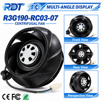 Ventilateur centrifuge industriel HVAC R3G190-RC03-07 à haut débit d'air pour système de refroidissement et remplacement d'équipement