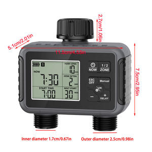 Programmateur d'arrosage automatique J&R Lawns Yard Smart à 2 prises avec fonction de retard de pluie - Product Image 4