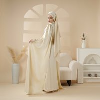Abaya Cape de Luxe Exclusif Ornée à la Main, Style Modeste, Robe Musulmane pour Femme de Dubaï, Grande Taille, 116 $