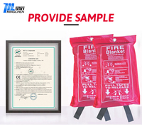 Sac suspendu en PVC avec impression de logo Isolation de pompier colorée Couverture anti-feu en fibre de verre enduite de silicone colorée