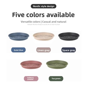 Bandejas de goteo de plástico engrosado Mola al por mayor, base redonda para macetas con aspecto de cerámica, para jardinería en el hogar - Product Image 5