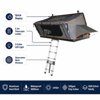 Carpa de Techo Rígida Triangular de Aluminio Zentopia para 2 Personas, Ligera, de Montaje Rápido, para Camionetas 4x4 y Viajes Todoterreno