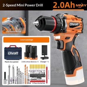 16Vコードレスドリル100セットインパクト電気ドリルセットリチウム電池充電器複数のワイヤレス電動工具付き - Product Image 4