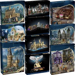 Blocs de construction personnalisables sur <span class=keywords><strong>le</strong></span> thème du monde <span class=keywords><strong>magique</strong></span>_Ensemble cadeau en vrac de château de sorcier compatible universellement, 4 maisons et figurines_Whomping Willow - Product Image 4
