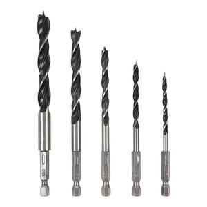 Juego de 5 brocas hexagonales de tres puntas para trabajar la madera (4mm, 8mm, 10mm) para taladrar y ensanchar agujeros en madera - Product Image 1