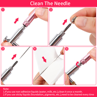 Kit de Compresor de Aerógrafo Recargable KKS para Nail Art, Tatuajes, Pasteles y Maquillaje con Pistola Pulverizadora y Máquina de Hidratación Profunda de Agua y Oxígeno