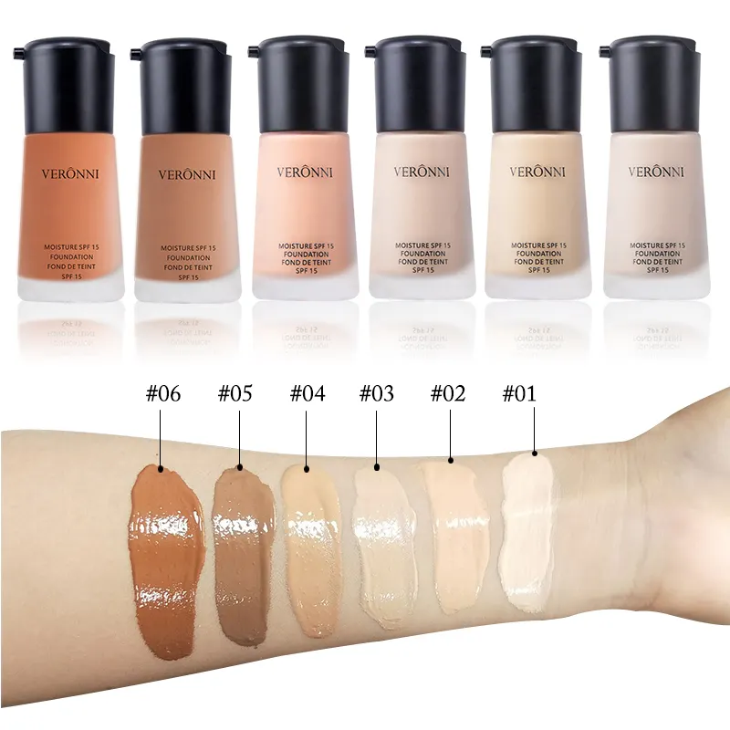 6 Farben Guangzhou Mineral Touch White ning Concealer Gesichts basis Creme Aufhellen Feuchtigkeit creme Gesicht Liquid Foundation Makeup Primer