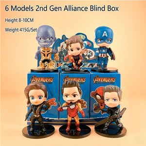 Ensemble de 6 figurines mystère en boîte aveugle, personnages de film mignons en version Q, modè<span class=keywords><strong>le</strong></span> en PVC, jouets surprise pour garçons - Product Image 4