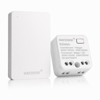 Kit interrupteur et récepteur sans fil 100-230VAC 5A 2.4GHz pour commande d'éclairage à distance ON/OFF pour rénovation intérieure
