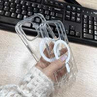 Coques de téléphone portable magnétiques transparentes en acrylique CasePeak pour iPhone 17 16 15 14 13 Pro Max 6 7 8 Plus
