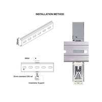 Compteur d'énergie monophasé sur rail DIN, moniteur de circuit de branche pour bâtiment commercial, 100A, connexion directe, Modbus RTU, LCD, CE, 18mm, 1DIN