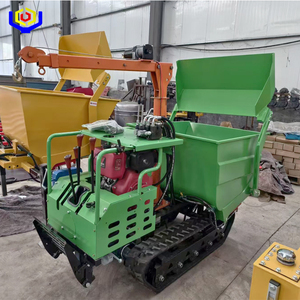 Dumper sur chenilles auto-chargeur de 1,2 tonne <span class=keywords><strong>avec</strong></span> <span class=keywords><strong>pelle</strong></span> frontale, transporteur tout-terrain à chenilles en caoutchouc pour la ferme, la montagne, la construction et le transport - Product Image 5
