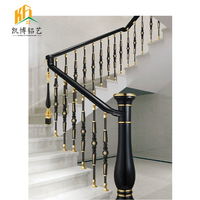 Rampe d'escalier moderne de luxe, escalier métallique d'intérieur, taille personnalisée