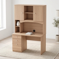 Bureau d'ordinateur pliable et extensible en bois avec étagère intégrée, design ergonomique pour chambre ou bureau à domicile, fabriqué en Chine