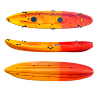Canoë de pêche tandem pour 3 personnes, bateau océanique, kayak à assise sur le dessus, en vente