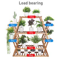 Support de plante en bois Pots de fleurs organisateur support de support intérieur extérieur