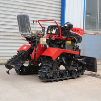 Tracteur à chenilles multifonctionnel à double usage pour les exploitations agricoles en zones humides et sécheres, 25/35 CV, transmission par engrenages avec moteur et alternateur
