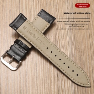 Correa de Reloj de Cuero Genuino a Precio de Fábrica, Universal, Impermeable, Lisa, Suave y Transpirable, de 12 a 24 mm, Accesorios para Relojes - Product Image 4