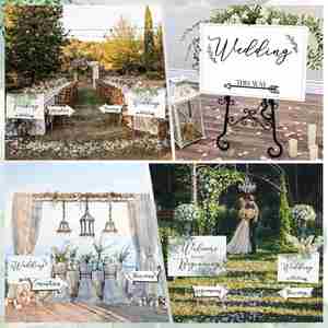Panneaux de jardin personnalisés avec texte et logo, résistants à l'eau, aux UV et à la décoloration, durables, avec piquet en H pour la décoration extérieure de mariages et de fêtes - Product Image 4