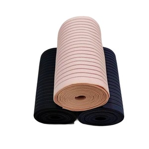 Thấp moq 10/14.5cm polyester và Latex thoáng khí đàn hồi Webbing băng cho vành đai ban nhạc thắt lưng - Product Image 1