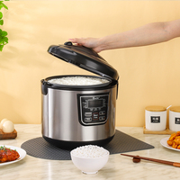 Cuisinière à riz électrique portable automatique intelligente à écran tactile LCD multi-fonctions antiadhésive 220V avec tasse à mesurer, vente en gros 4L/5L/6L