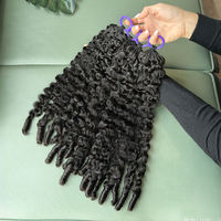 Extensions de cheveux en crochet brésiliennes bouclées espagnoles pré-bouclées, design à fil invisible, vente en gros