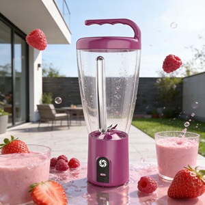Blender portable sans fil rechargeable par USB de 1000 ml, 150 W, puissant, pour faire des smoothies, broyer la glace, hacher, faible bruit, pour voiture - Product Image 4