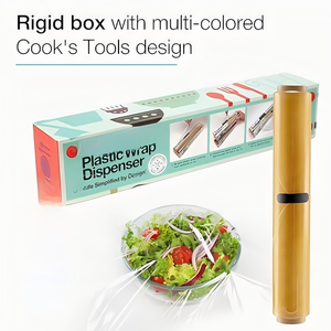 HuamaohengchunCook's Tools Refillable <b>Plastic</b> <b>Wrap</b> Dispenser - One 12" x 250' Roll of Professional Grade <b>Plastic</b> <b>Wrap</b> - BPA Free - Product Image 3