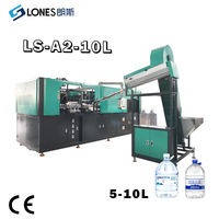 Machine de soufflage automatique à 2 cavités pour bouteilles PET de 5L, 10L, 12L, pour la fabrication de grands bidons d'eau et de bouteilles d'huile avec servomoteur