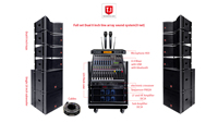 Système audio professionnel T.I Pro Audio pour scène, ensemble complet de haut-parleurs Line Array double 8 pouces avec boîtier métallique pour église
