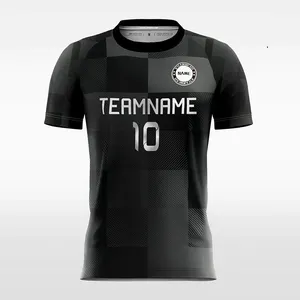 BETA Customized Gray Black Soccer Jerseys Football Shirt Football Team Soccer Wear Sportswear in RPET Fabric