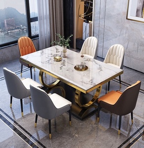 เฟอร์นิเจอร์ห้องนั่งเล่น<span class=keywords><strong>โต๊ะ</strong></span>รับประทานอาหารที่ทันสมัยพร้อมที่นั่ง6-<span class=keywords><strong>8</strong></span><span class=keywords><strong>ที่นั่ง</strong></span>โต๊ะรับประทานอาหารหินอ่อนสี่เหลี่ยมห้องครัวหรูหรา<span class=keywords><strong>โต๊ะ</strong></span>รับประทานอาหาร - Product Image 2